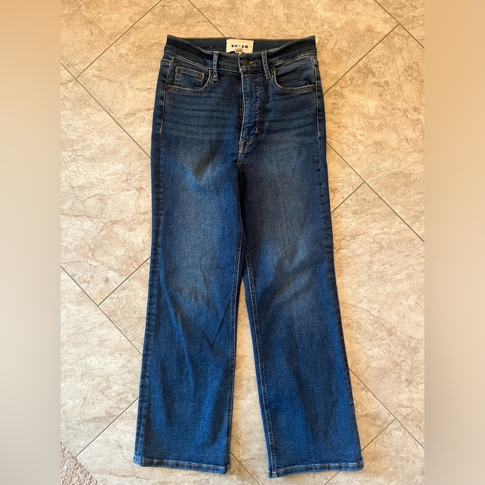 Boden High Rise True Straight Jeans